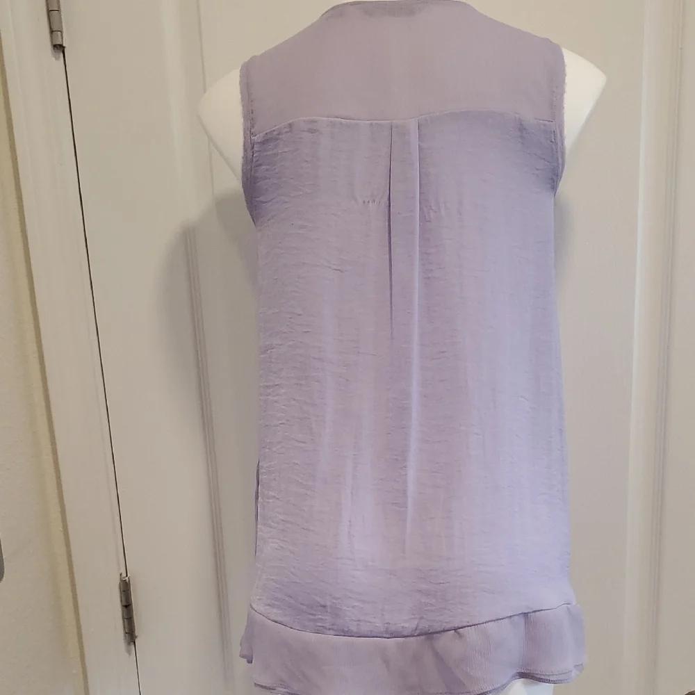 Simply Vera Vera Wang Lavender Sleeveless V-Neck Ruffle-Trim Camisole - Picture 9 of 11